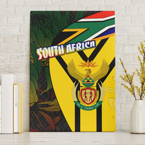 Coat Of Arms South Africa Canvas Wall Art Protea Unity Heritage