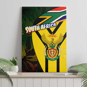 Coat Of Arms South Africa Canvas Wall Art Protea Unity Heritage