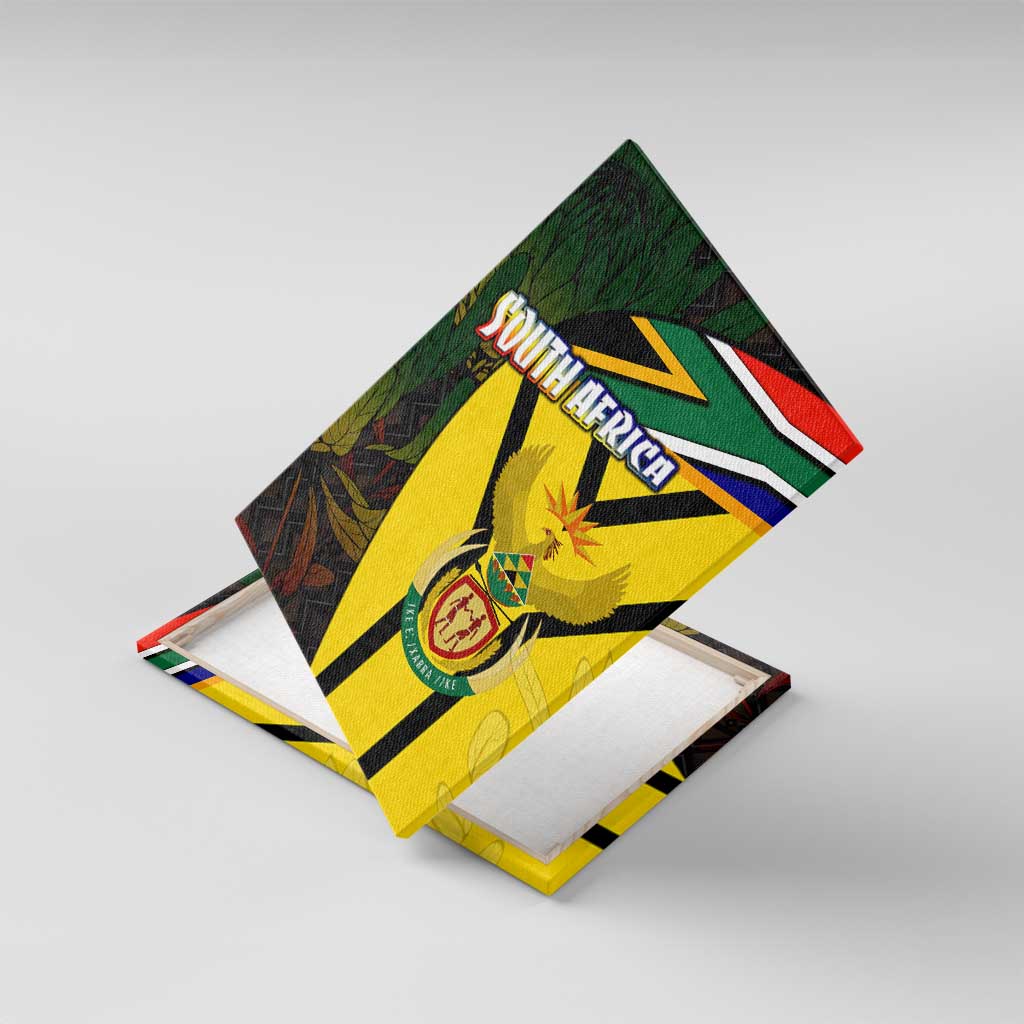 Coat Of Arms South Africa Canvas Wall Art Protea Unity Heritage