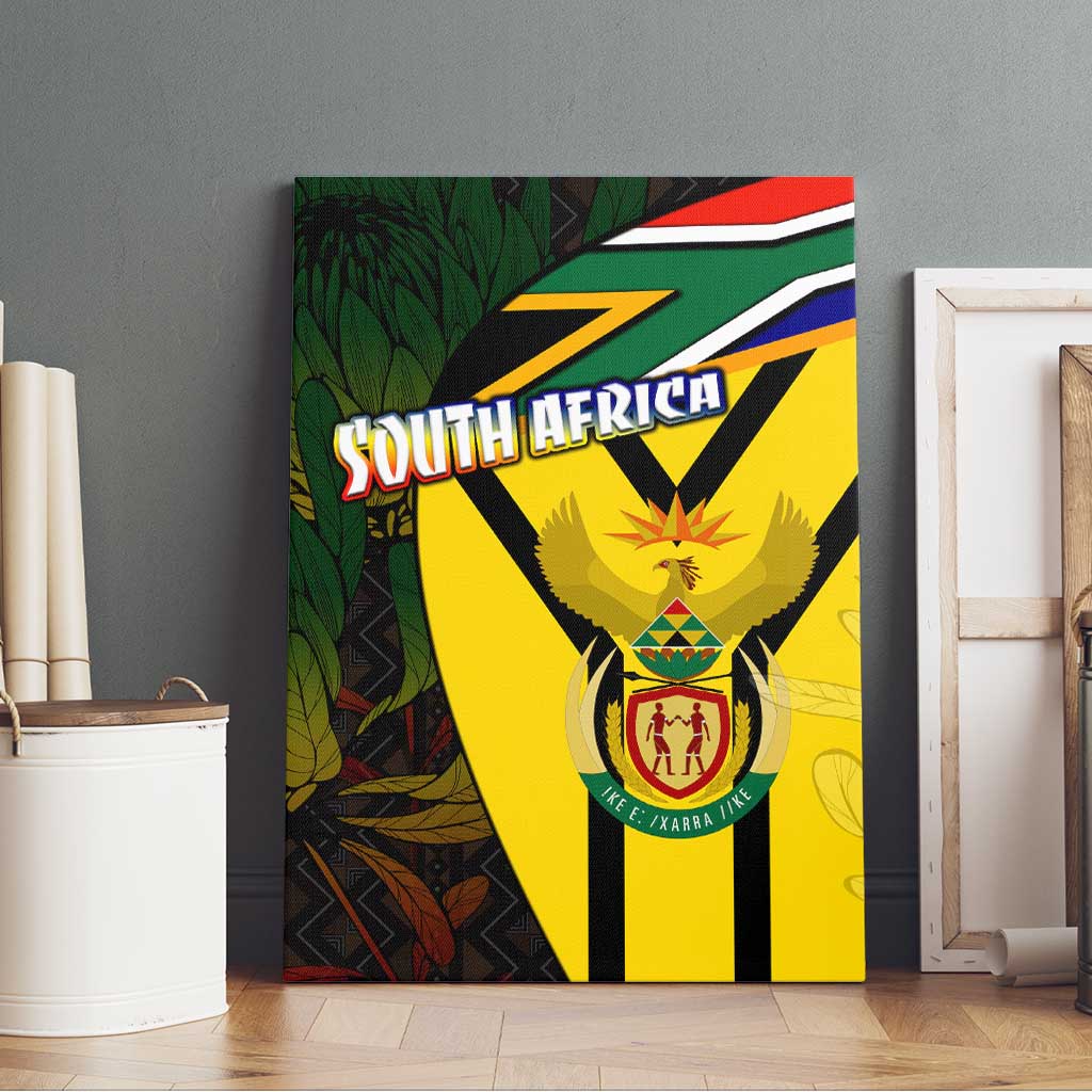Coat Of Arms South Africa Canvas Wall Art Protea Unity Heritage