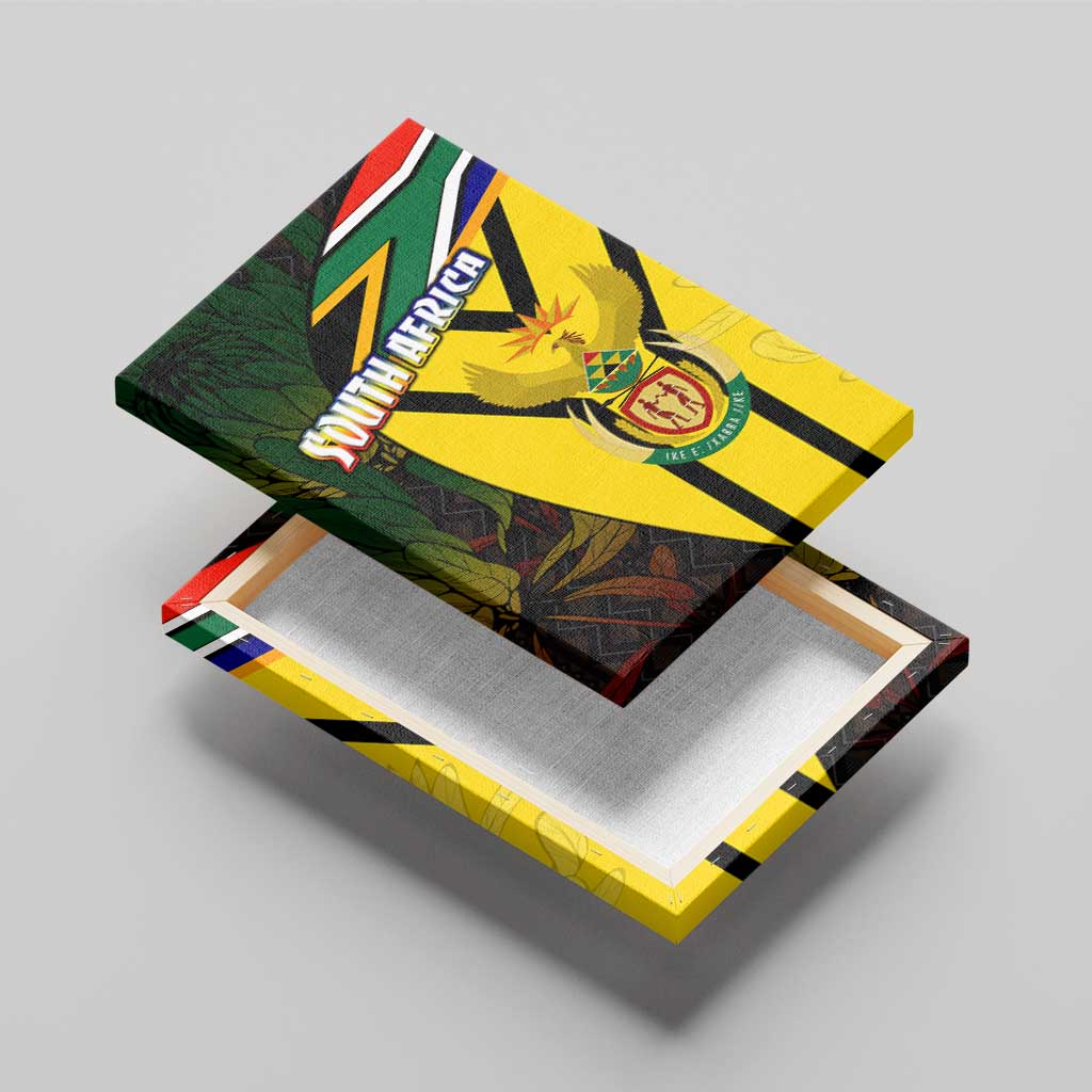 Coat Of Arms South Africa Canvas Wall Art Protea Unity Heritage
