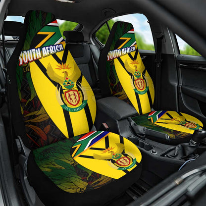 Coat Of Arms South Africa Car Seat Cover Protea Unity Heritage