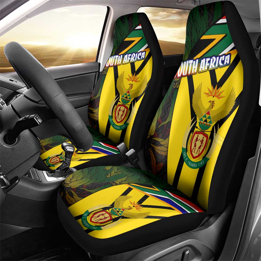 Coat Of Arms South Africa Car Seat Cover Protea Unity Heritage
