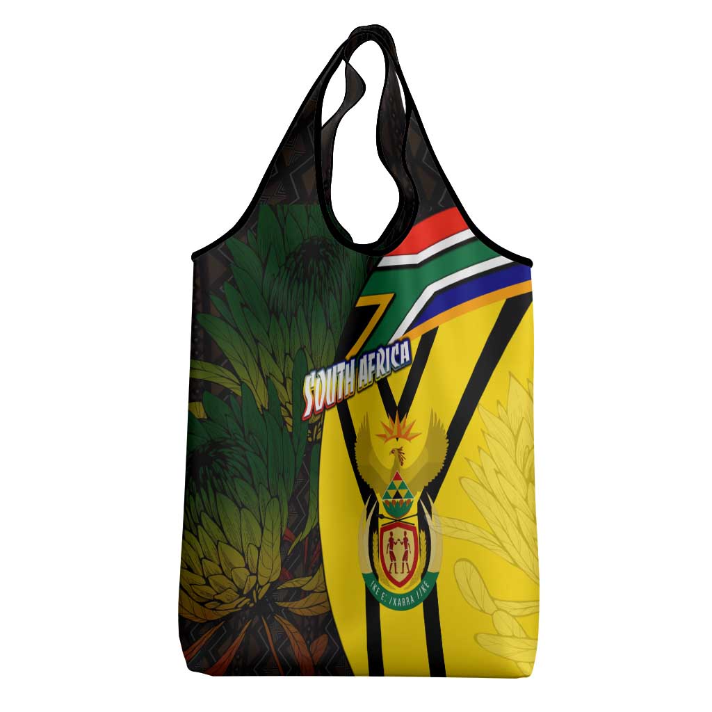 Coat Of Arms South Africa Grocery Bag Protea Unity Heritage