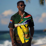 Coat Of Arms South Africa Hawaiian Shirt Protea Unity Heritage