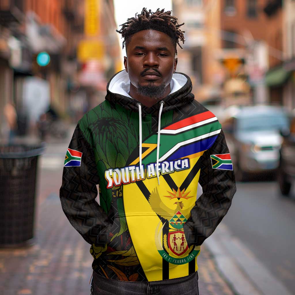 Coat Of Arms South Africa Hoodie Protea Unity Heritage
