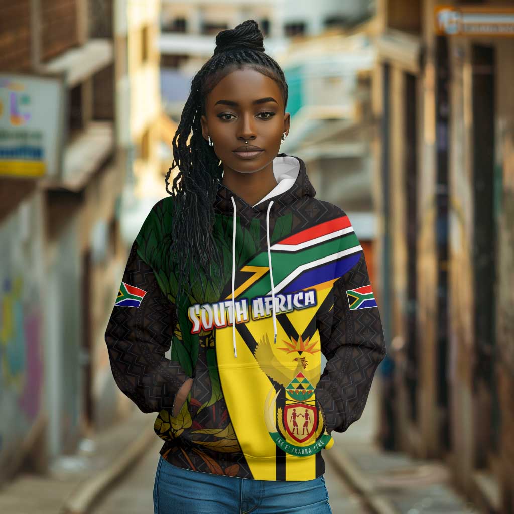 Coat Of Arms South Africa Hoodie Protea Unity Heritage