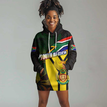 Coat Of Arms South Africa Hoodie Dress Protea Unity Heritage
