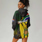 Coat Of Arms South Africa Hoodie Dress Protea Unity Heritage