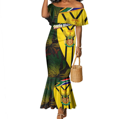 Coat Of Arms South Africa Mermaid Dress Protea Unity Heritage