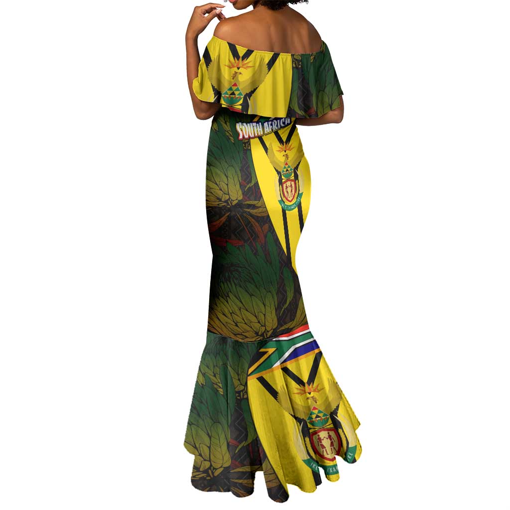 Coat Of Arms South Africa Mermaid Dress Protea Unity Heritage