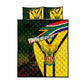 Coat Of Arms South Africa Quilt Bed Set Protea Unity Heritage