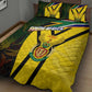 Coat Of Arms South Africa Quilt Bed Set Protea Unity Heritage