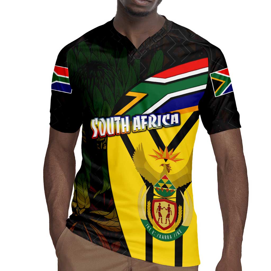 Coat Of Arms South Africa Rugby Jersey Protea Unity Heritage