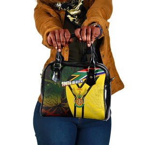 Coat Of Arms South Africa Shoulder Handbag Protea Unity Heritage