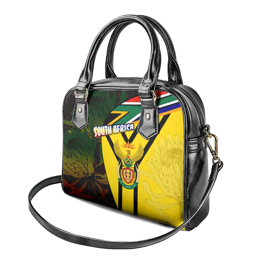 Coat Of Arms South Africa Shoulder Handbag Protea Unity Heritage