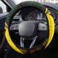 Coat Of Arms South Africa Steering Wheel Cover Protea Unity Heritage