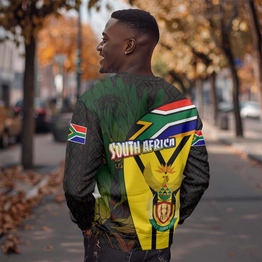 Coat Of Arms South Africa Sweatshirt Protea Unity Heritage