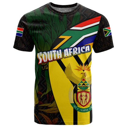 Coat Of Arms South Africa T shirt Protea Unity Heritage