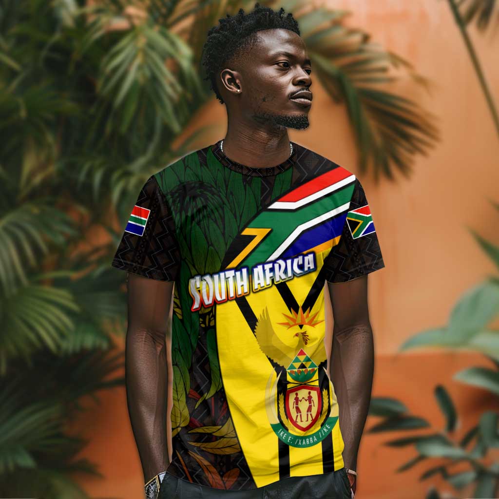 Coat Of Arms South Africa T shirt Protea Unity Heritage