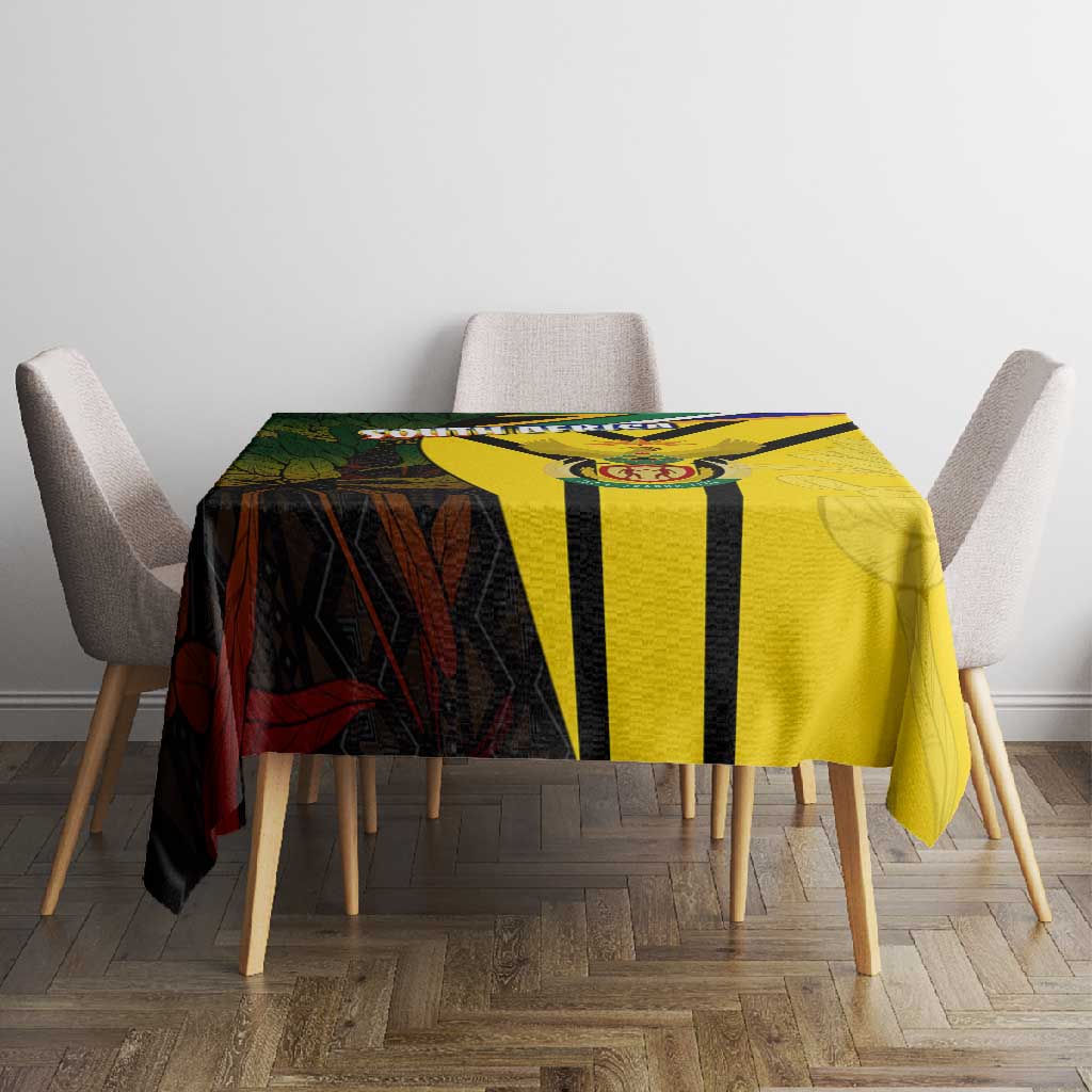 Coat Of Arms South Africa Tablecloth Protea Unity Heritage