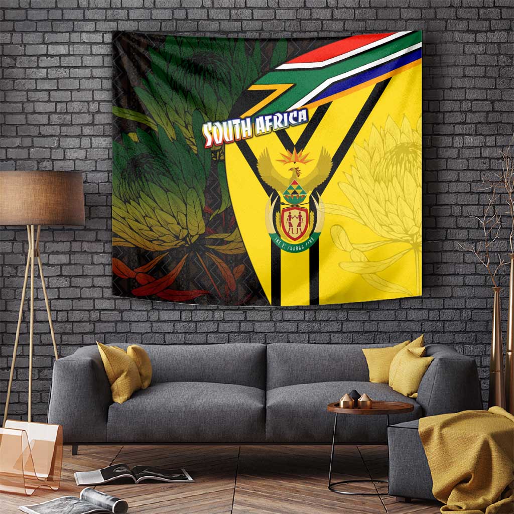 Coat Of Arms South Africa Tapestry Protea Unity Heritage