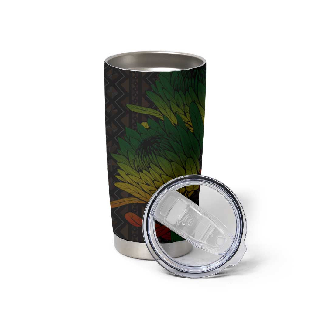 Coat Of Arms South Africa Tumbler Cup Protea Unity Heritage