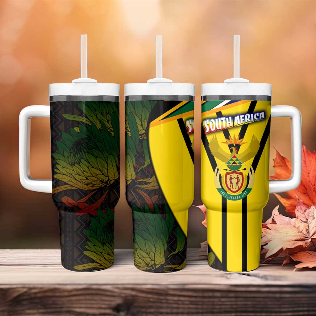 Coat Of Arms South Africa Tumbler With Handle Protea Unity Heritage