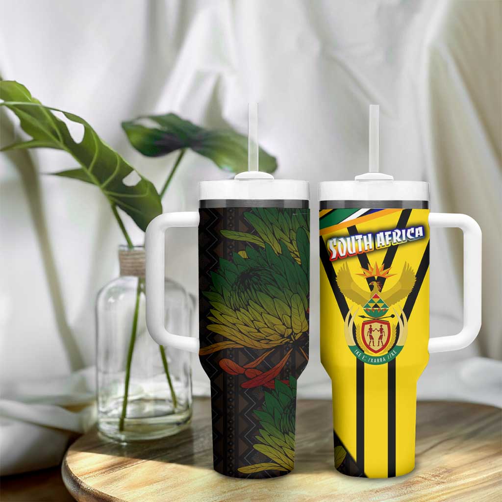 Coat Of Arms South Africa Tumbler With Handle Protea Unity Heritage