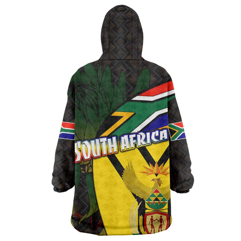 Coat Of Arms South Africa Wearable Blanket Hoodie Protea Unity Heritage