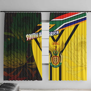 Coat Of Arms South Africa Window Curtain Protea Unity Heritage