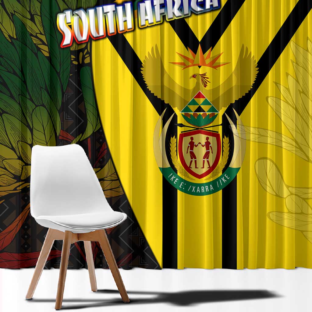 Coat Of Arms South Africa Window Curtain Protea Unity Heritage