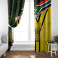 Coat Of Arms South Africa Window Curtain Protea Unity Heritage