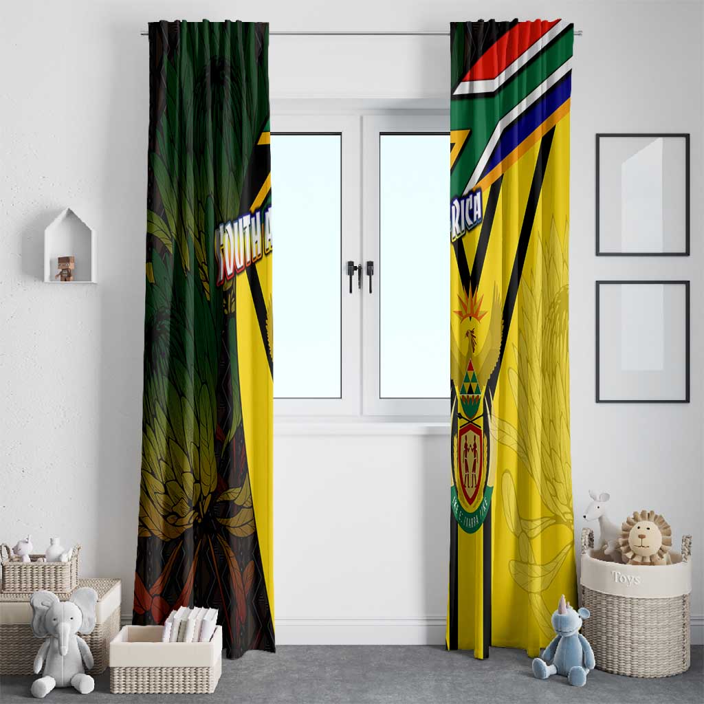 Coat Of Arms South Africa Window Curtain Protea Unity Heritage