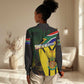 Coat Of Arms South Africa Women Casual Shirt Protea Unity Heritage
