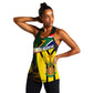 Coat Of Arms South Africa Women Racerback Tank Protea Unity Heritage