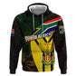 Coat Of Arms South Africa Zip Hoodie Protea Unity Heritage