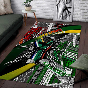South Africa Fist of Freedom Area Rug Never Give Up