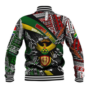 South Africa Fist of Freedom Baseball Jacket Never Give Up