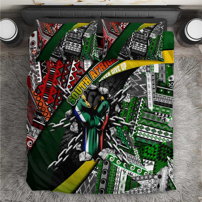 South Africa Fist of Freedom Bedding Set Never Give Up