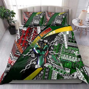 South Africa Fist of Freedom Bedding Set Never Give Up