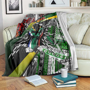 South Africa Fist of Freedom Blanket Never Give Up