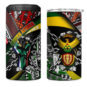 South Africa Fist of Freedom 4 in 1 Can Cooler Tumbler Never Give Up