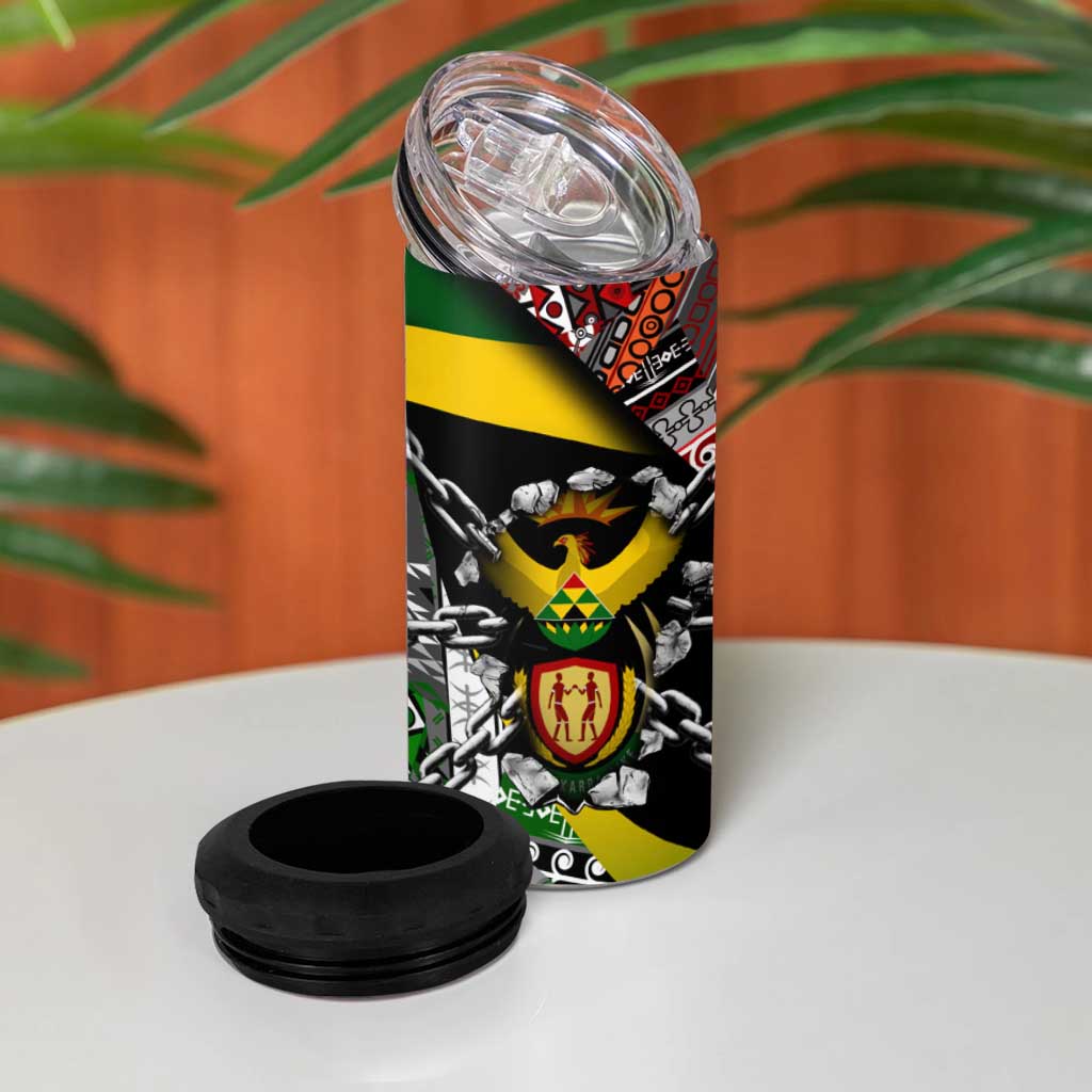 South Africa Fist of Freedom 4 in 1 Can Cooler Tumbler Never Give Up