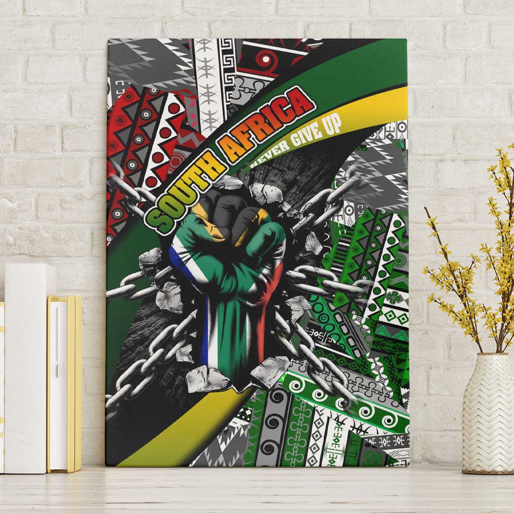 South Africa Fist of Freedom Canvas Wall Art Never Give Up