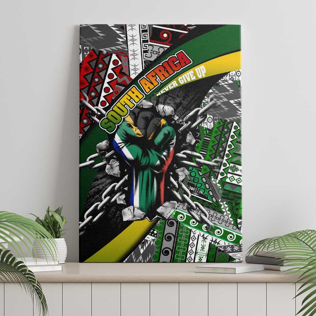 South Africa Fist of Freedom Canvas Wall Art Never Give Up
