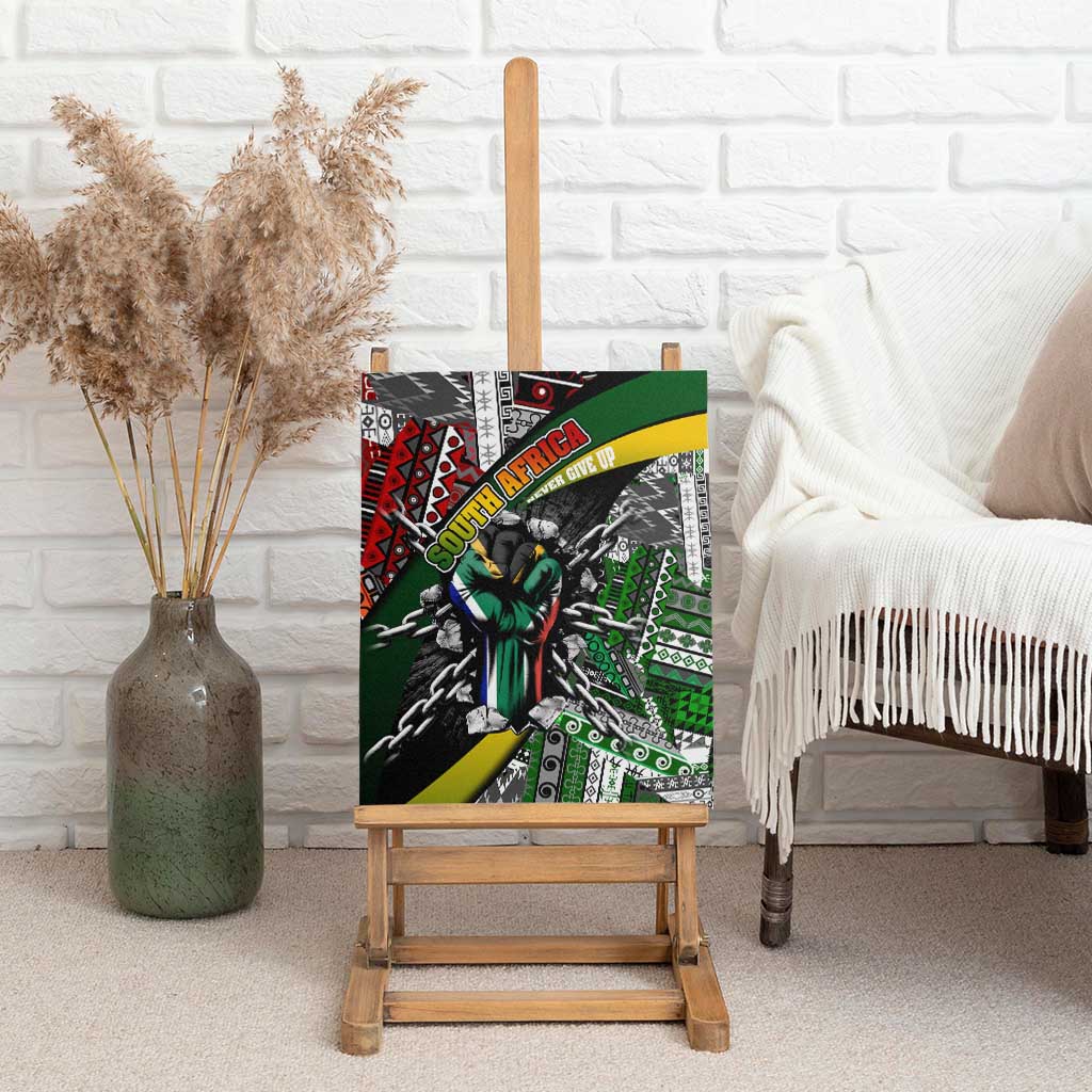South Africa Fist of Freedom Canvas Wall Art Never Give Up