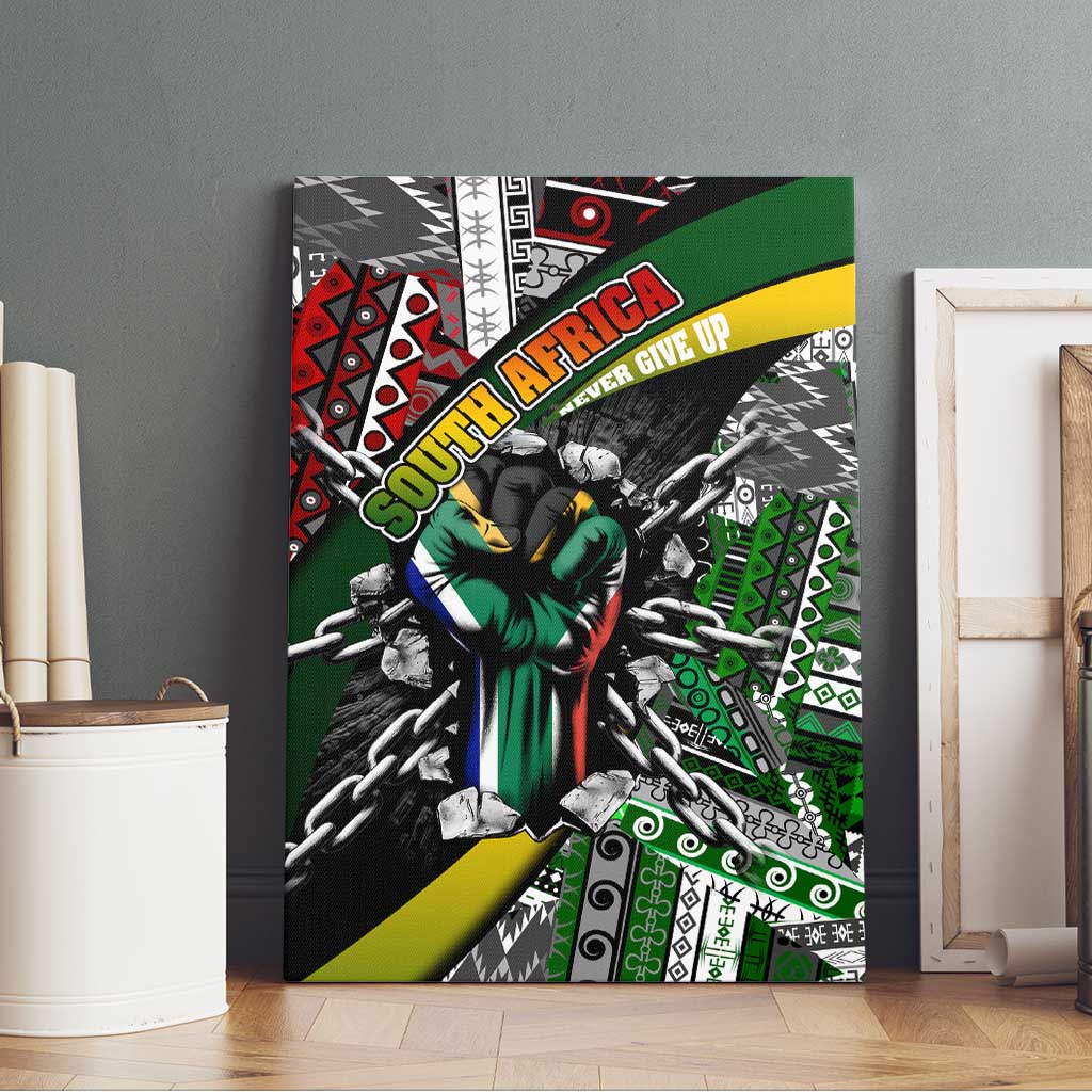 South Africa Fist of Freedom Canvas Wall Art Never Give Up
