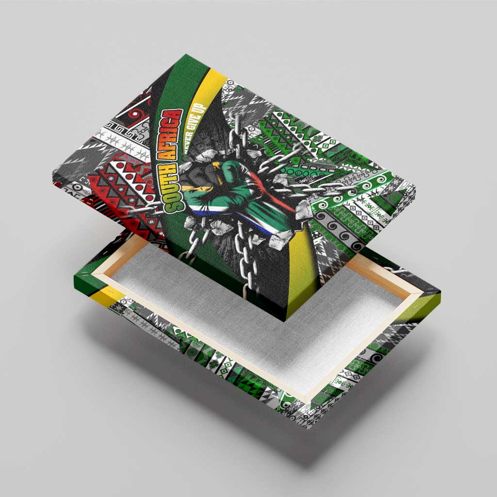 South Africa Fist of Freedom Canvas Wall Art Never Give Up