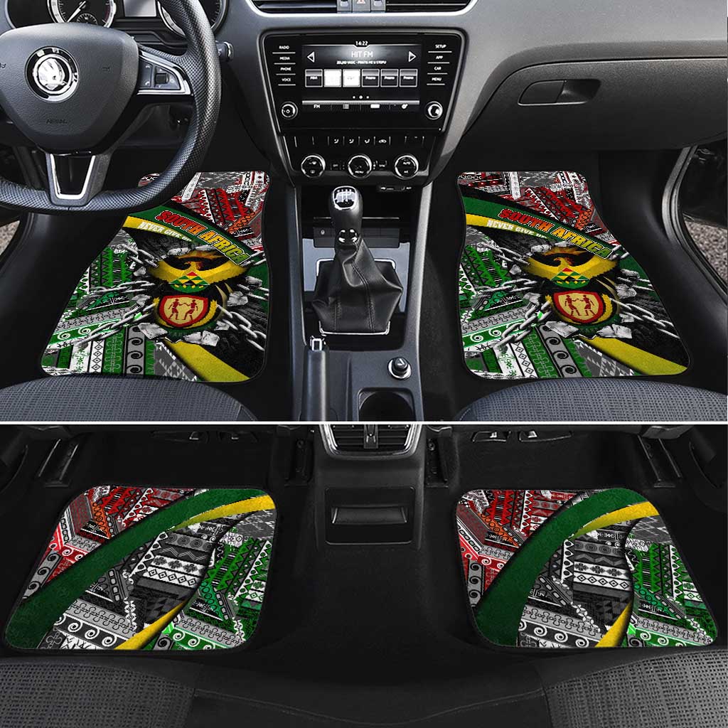 South Africa Fist of Freedom Car Mats Never Give Up